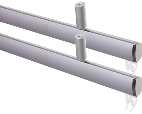 Galerie Dubla Aluminiu, Prindere De Tavan, Argintiu 100 Cm