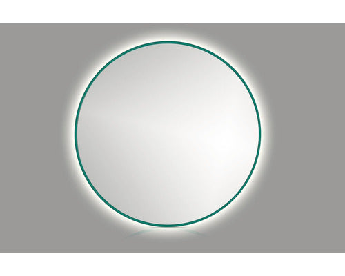 Oglinda Baie Cu Led Cordia Round Line Blacklight Ø80 Cm Rama Verde Ip 44