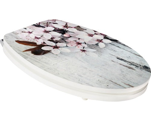 Capac WC FORM & STYLE Flower, inchidere lenta, usor detasabil, 46,2x36,5 cm