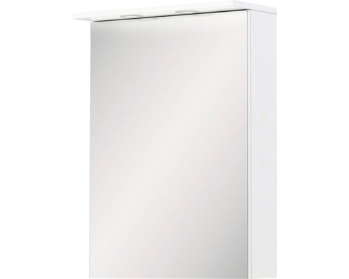 Dulap Baie cu Oglinda Spot, Iluminare LED, PAL, 50,4x72,3 cm, Alb