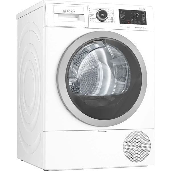 Uscator de rufe Bosch WTW876LBY, Pompa de caldura, 8 kg, 15 programe, AutoDry Technology, SensitiveDrying System, Clasa A+++, Alb