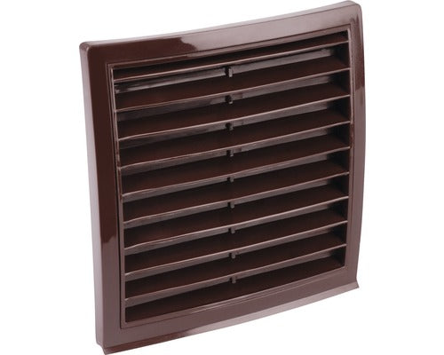 Grilaj Exterior Din Plastic Rotheigner Ø 125 Mm Maro Pentru Racord Rotund Cu Plasa