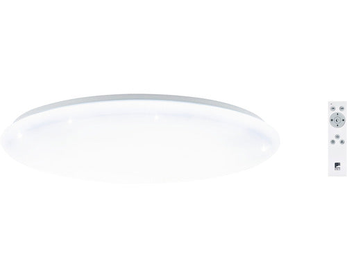 Plafoniera Igroka 60w 5300 Lumeni Ø76 Cm, Lumina Alba 3000-6500k, Alb Cu Cristale, Incl. Telecomanda