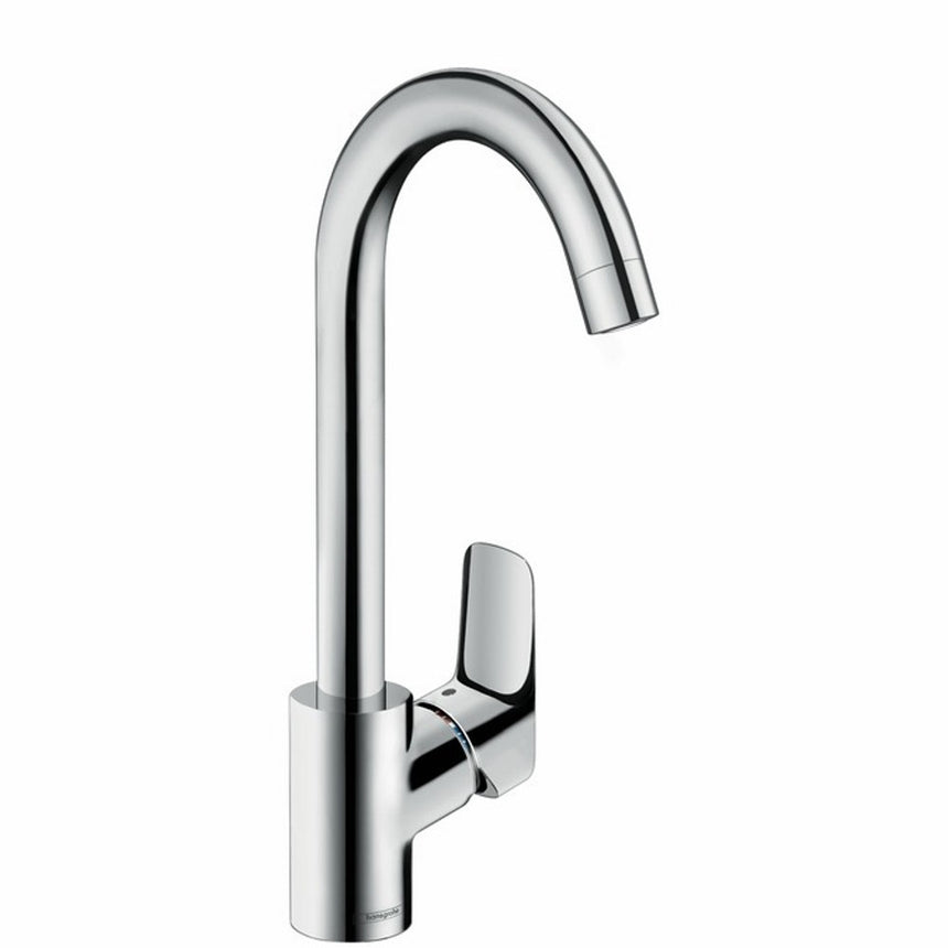 Baterie de bucatarie Hansgrohe Logis 260, AirPower, ComfortZone, cartus ceramic, alama sanitara, Crom