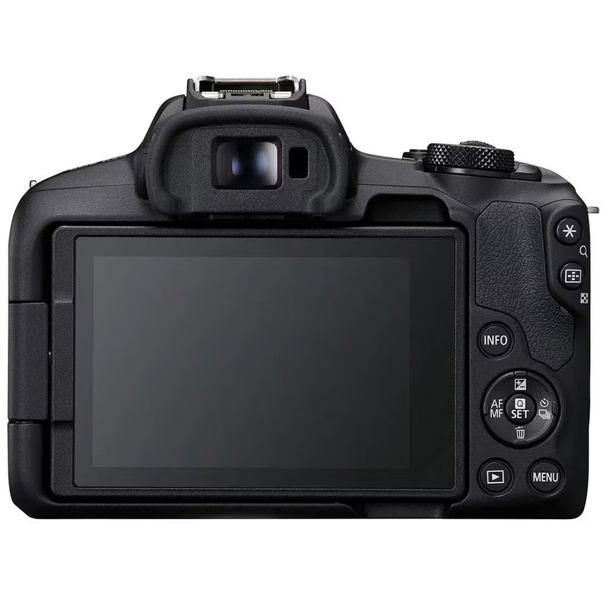 Aparat foto Mirrorless Canon EOS R50, 24.2MP, 4K + Obiectiv 18-45mm + Obiectiv 55-210mm, Negru