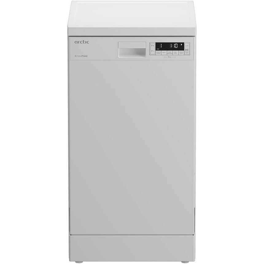 Masina de spalat vase Arctic DFS2802, 10 seturi, 8 programe, Tablet, AquaPower, Silent Inverter Motor, Clasa E, 45 cm, Alb