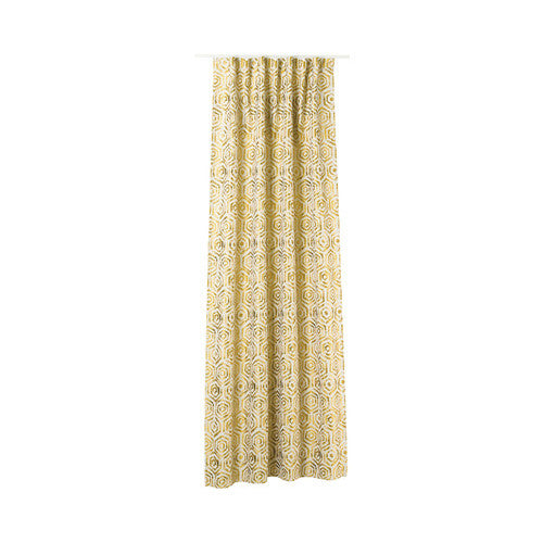 Draperie cu rejansa Palazzo, galben mustar, efect umbrire, 135x260 cm