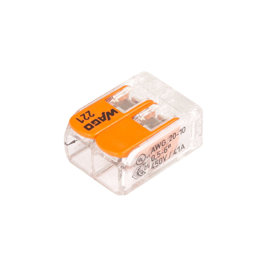 Set 10 Bucati Clema Compacta 2 Poli WAGO, Conductor Rigid sau Semirigid 5-6mm, 300 V, 30A