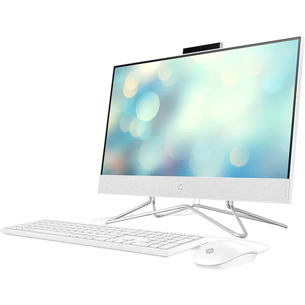 Sistem PC All in One HP 22-df1013nq, Intel Core i3-1115G4 pana la 4.1GHz, 21.5" Full HD, 4GB, SSD 256GB, Intel UHD Graphics, Windows 10 Home, Alb