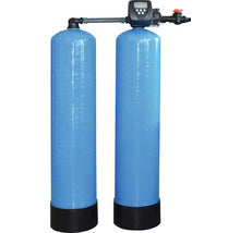 Statie de dedurizare Valrom Aquapur Soft 125 Twin Q=5,0 mc/h sare 155 kg, cu by-pass, Albastru