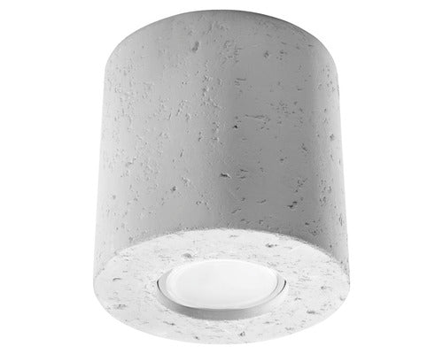 Lampa de tavan Orbis gri beton 1 bec cilindric industrial de interior
