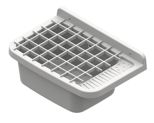 Suport si chiuveta multirol 50 cm din plastic cu grilaj