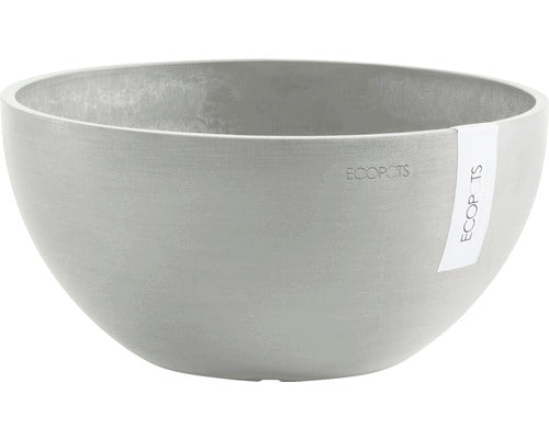 Ghiveci Ecopots Brussels Plastic Ø 30 Cm H 14 Cm Alb-gri