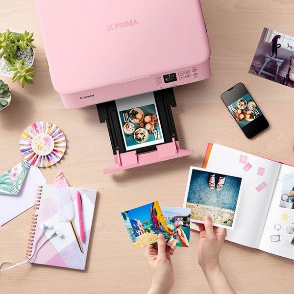 Multifunctional Inkjet Color CANON Pixma TS5352a, A4, USB, Wi-Fi, Roz