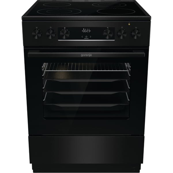 Aragaz GORENJE GEC6C61BMB, 4 arzatoare, Electric, L 60 cm, Negru
