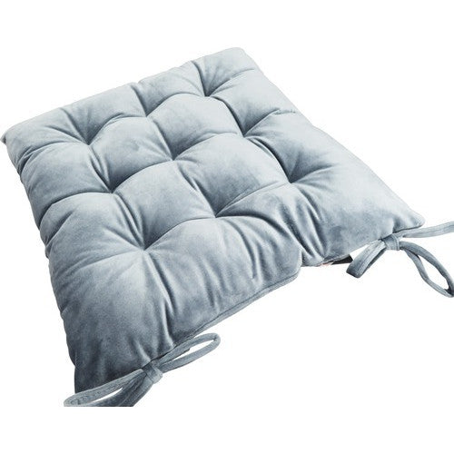 Perna scaun catifea SoleVito Velvet Deluxe, gri/albastru inchis , 40x40 cm