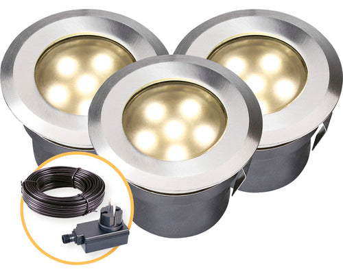 Spoturi Led Incastrate 1w 11 Lumeni 70x42mm, Pentru Exterior Ip67, 3 Bucati