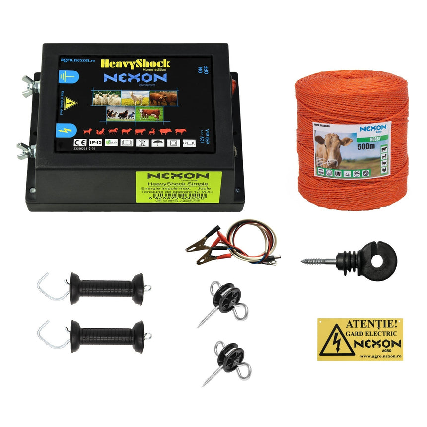 Pachet gard electric NEXON Simple 3.1J 12V, Hobby 500m