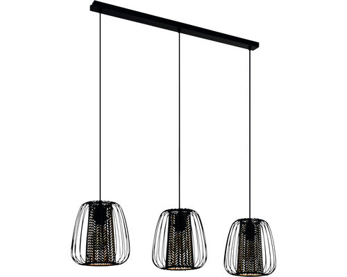 Lustra Curasao E27 Max. 3x40w, Negru/auriu