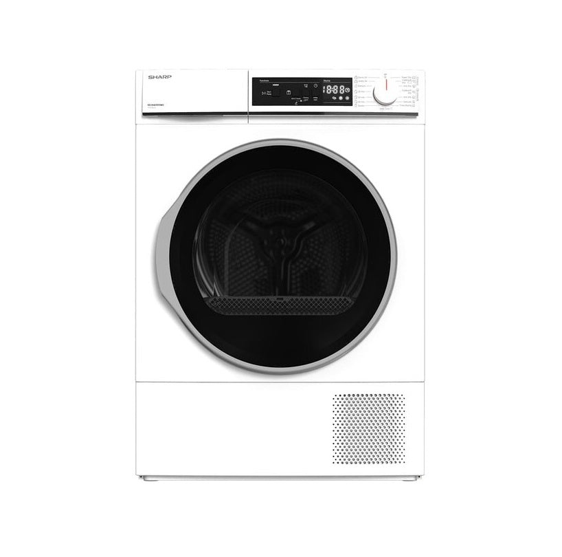 Uscator de Rufe SHARP KD-NHA9S7GW2-EE, Pompa de Caldura, 9 kg, 15 programe, Clasa A++, Alb