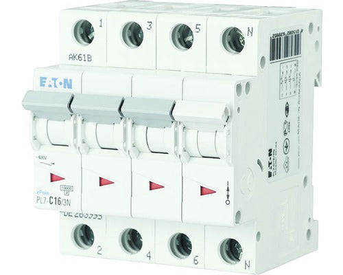 Disjunctor Electric Modular Eaton Xpole 3p+n 16a 10ka, Curba C