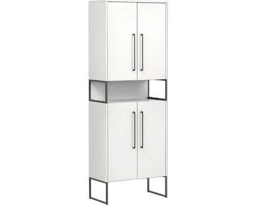 Dulap Baie Inalt Limone 650, 4 Usi, PAL, 65,2x183,4 cm, Alb