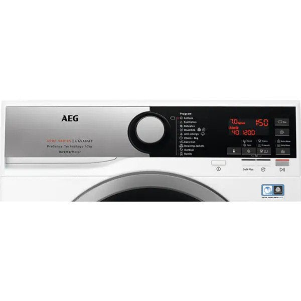 Masina de spalat rufe frontala AEG L6SE47SE, ProSense, 7 kg, 1400rpm, Clasa D, Alb