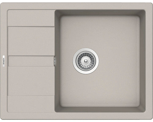 Chiuveta Bucatarie Cu O Cuva Schock Ronda D-100l 65x50 Cm, Cu Picurator, Reversibila, Cristalite Beton