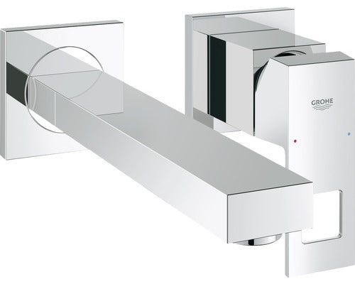 Baterie lavoar Grohe Eurocube 23447000, 1/2'', montare pe perete, marimea L, monocomanda, necesita set fixare, crom