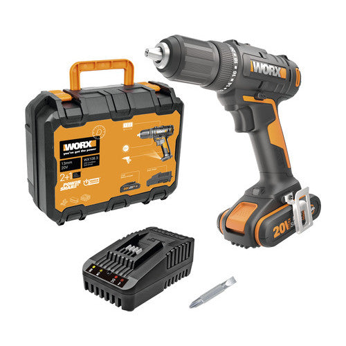 Masina de gaurit & insurubat Worx WX 108.3 - 20V incarcator standard, 0-400 r/min