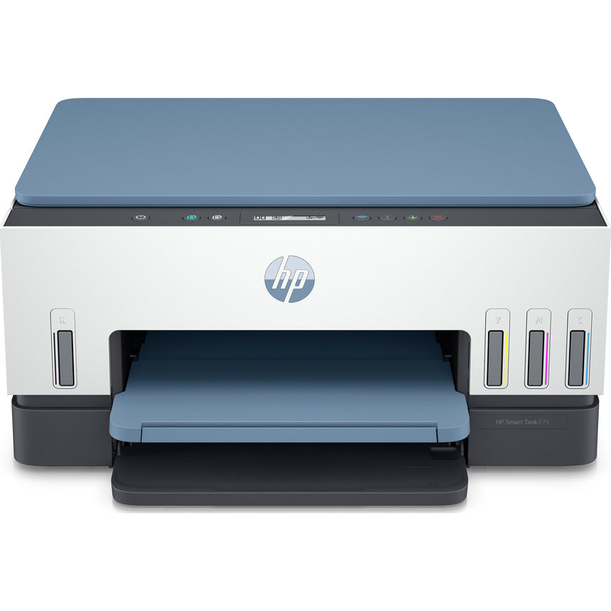 Multifunctional inkjet color CISS HP Smart Tank 675, Inkjet, color, Wireless, Duplex, A4, 18.000 de pagini alb-negru sau 8.000 de pagini color, Dark Surf Blue