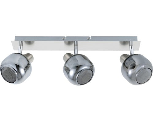 Sina Spoturi Acubens E14 Max. 3x40w, Crom/sticla Fumurie