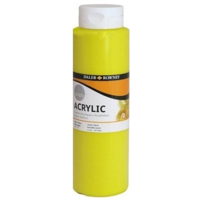 Culoare acrilica Simply, 651 - Lemon Yellow, 750 ml