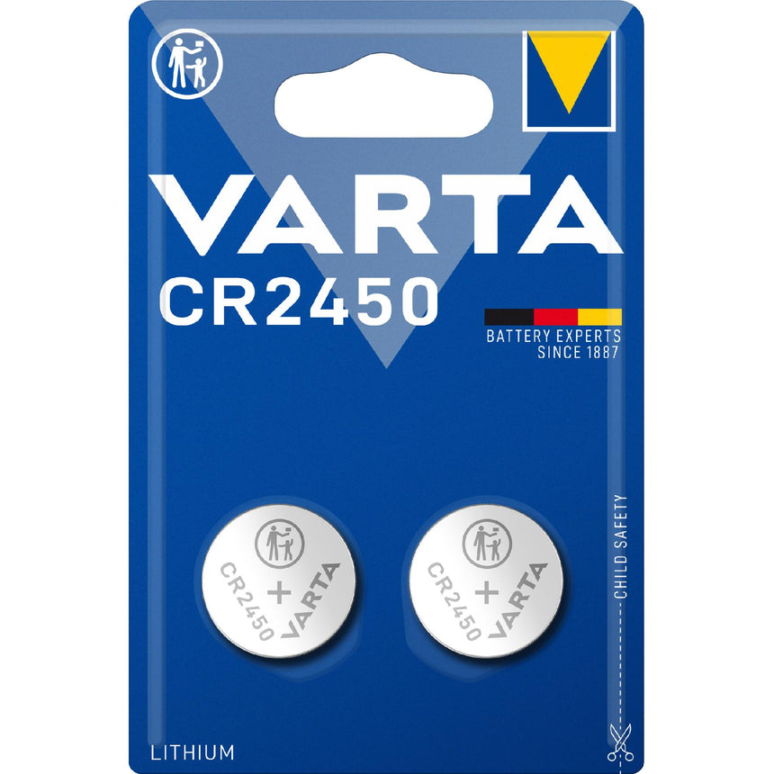 Baterie buton, VARTA, CR 2450, BL2, Argintiu