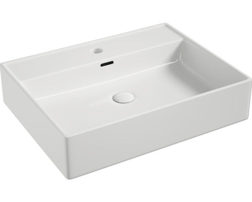 Lavoar Pe Blat Form & Style Makira 65x46 Cm Alb Lucios, Cu Ventil Scurgere Ceramic