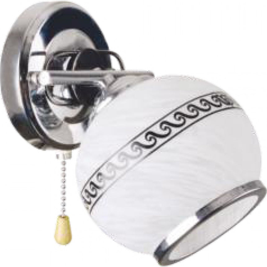 Aplica de perete Klausen Flood ap1, 1XE27, inox, metal, H17cm, intrerupator pe fir