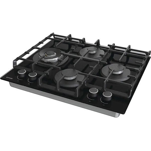 Plita incorporabila GORENJE GTW6D42AB, gaz, 4 arzatoare, Negru