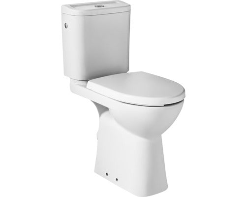Vas WC compact Roca Access evacuare orizontala 38 x 67 cm alb