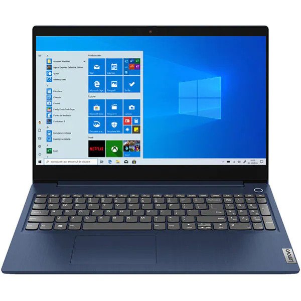 Laptop LENOVO IdeaPad 3 15IIL05, Intel Core i3-1005G1 pana la 3.4GHz, 15.6" Full HD, 8GB, SSD 256GB, Intel UHD Graphics, Windows 10 Home S, Albastru