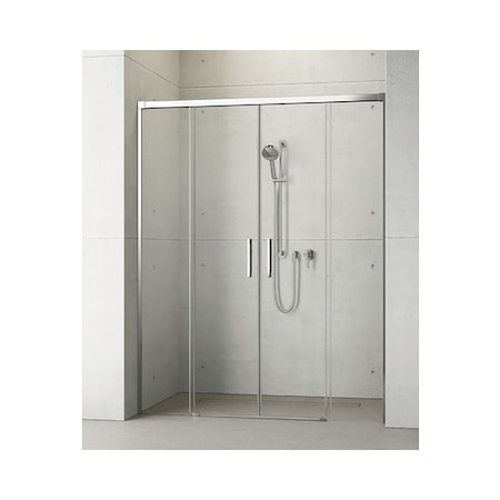 Usa Cabina Dus Radaway Eos Ii Dwd+2s 80x197 Cm, Sticla Transparenta, Profil Crom