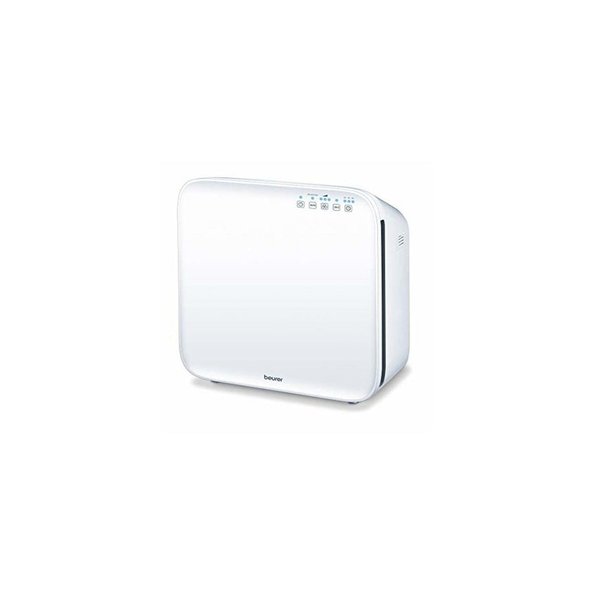 Purificator de aer, Beurer, 3 trepte de viteza, Functie Timer, 14.5 x 38.8 x 42.8 cm, alb, sistem de filtrare cu trei straturi (prefiltru + carbune activ + filtru HEPA12), potrivit pentru incaperi de pana la 54 m², putere de filtrare: 99,5 %