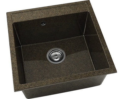 Chiuveta Bucatarie Cu O Cuva Fat Avangard 225 51x51 Cm, Fara Picurator, Granixit Sandstone