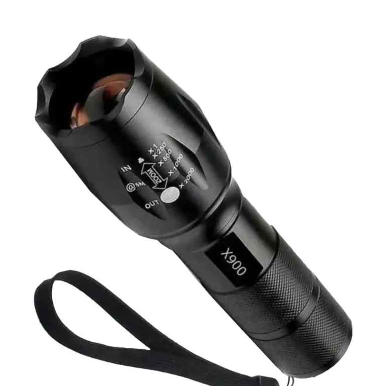 Lanternă X900 Reîncărcabilă cu Baterie și Încărcător, Lanternă Portabilă pentru Camping, Drumeții și Activități în Aer Liber