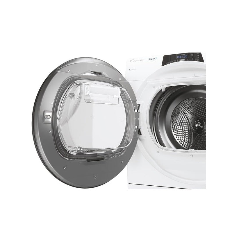 Uscator de rufe, Candy, H9A2TRE-S, 9kg, 15+1 programe, WiFi, Alb
