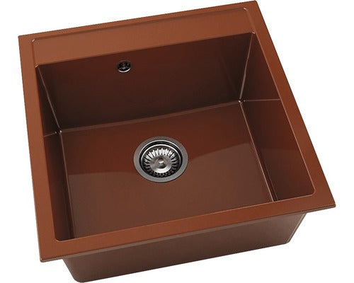 Chiuveta Bucatarie Cu O Cuva Fat Avangard 225 51x51 Cm, Fara Picurator, Marmura Compozita Calvados
