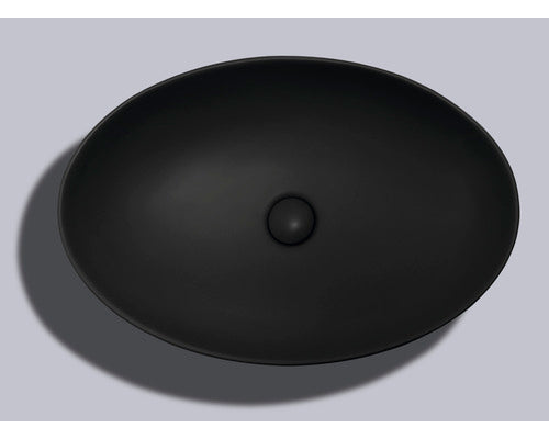 Lavoar pe Blat Jungborn Kalen, 62,5 x 42 cm, cu Dop Ceramic, Negru Mat
