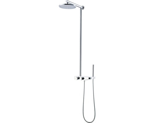 Sistem de dus cu termostat AVITAL Tirino, dus fix Ø25,4 cm, para dus 1 functie, crom