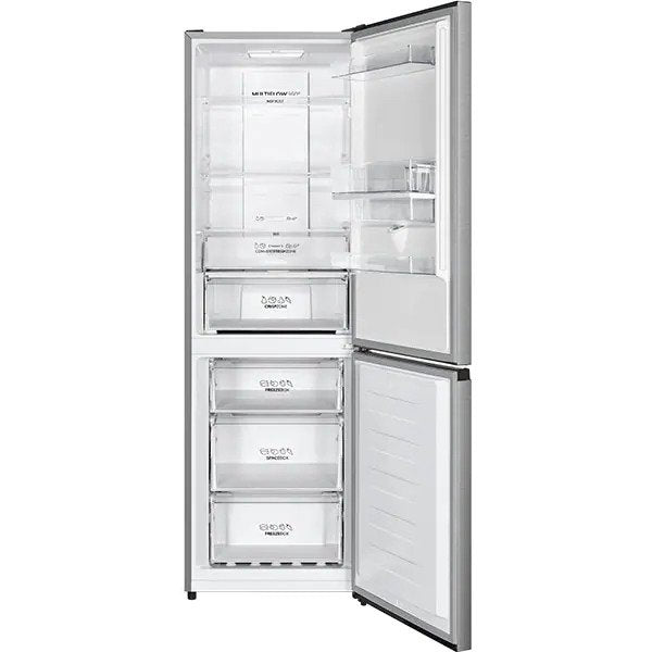 Combina frigorifica GORENJE NRK619EAXL4WD, No Frost Plus, 304 l, H 186 cm, Clasa E, Argintiu