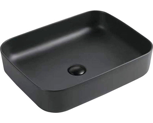 Lavoar Ceramic Rectangular, 50x40 cm, Montaj pe Blat, Negru Mat C408MB