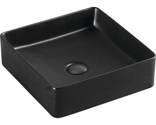 Lavoar Patrat, cu Montaj pe Blat, Sanotechnik K424B, 40,5x40,5 cm, Negru